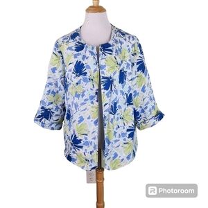 Kim Rogers 100% Linen Jacket, sz 1X